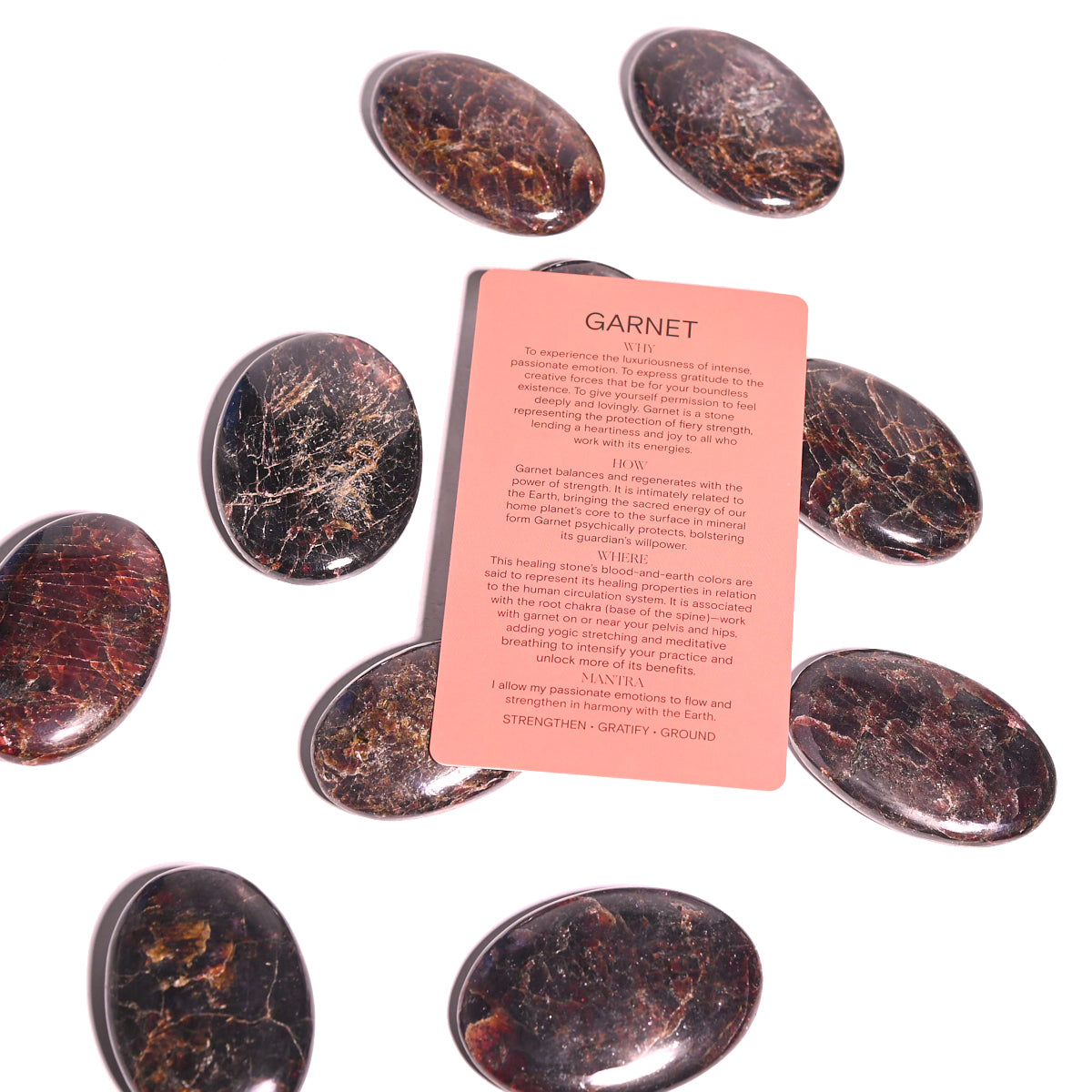 Garnet Crystal Palm Stone –