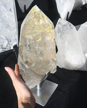 XXL Chlorite Garden Quartz on Stand 17lbs