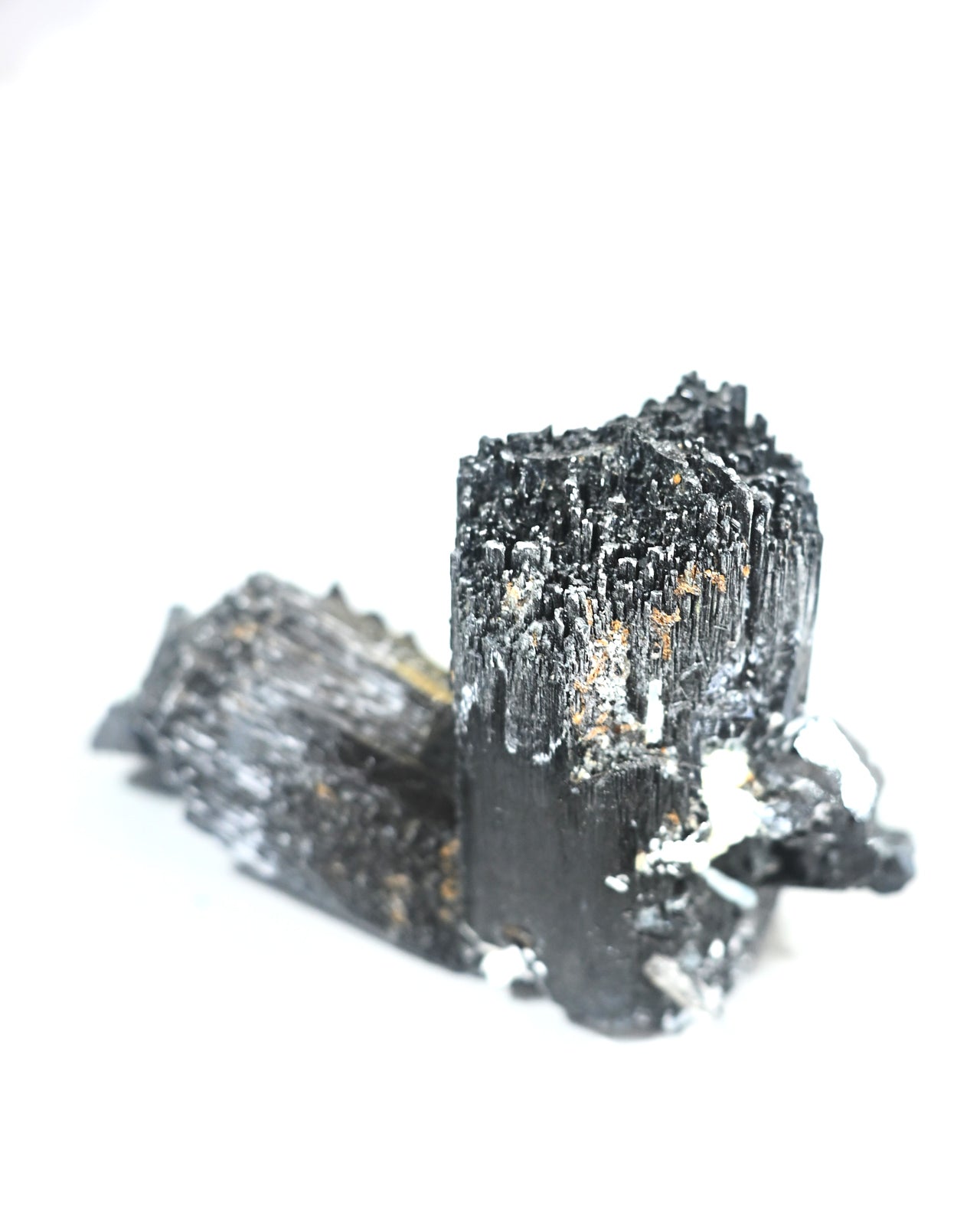 Black Tourmaline w Feldspar, Smoky Quartz