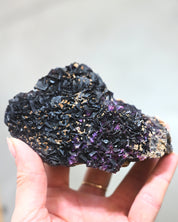 Purple Fluorite w Quartz/ Muscovite