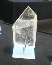 AAA Quality Clear Quartz Polished Point on Custom Stand