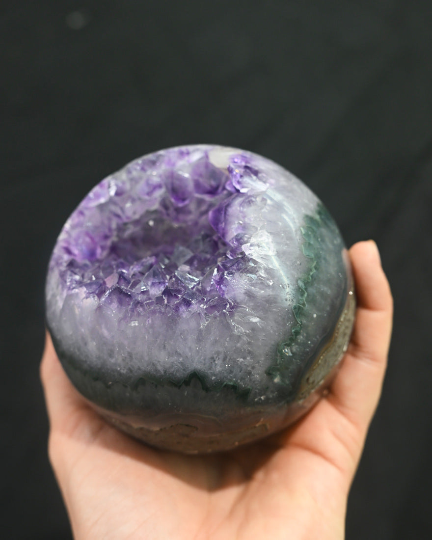 Amethyst Druzy Crystal Sphere 2lbs