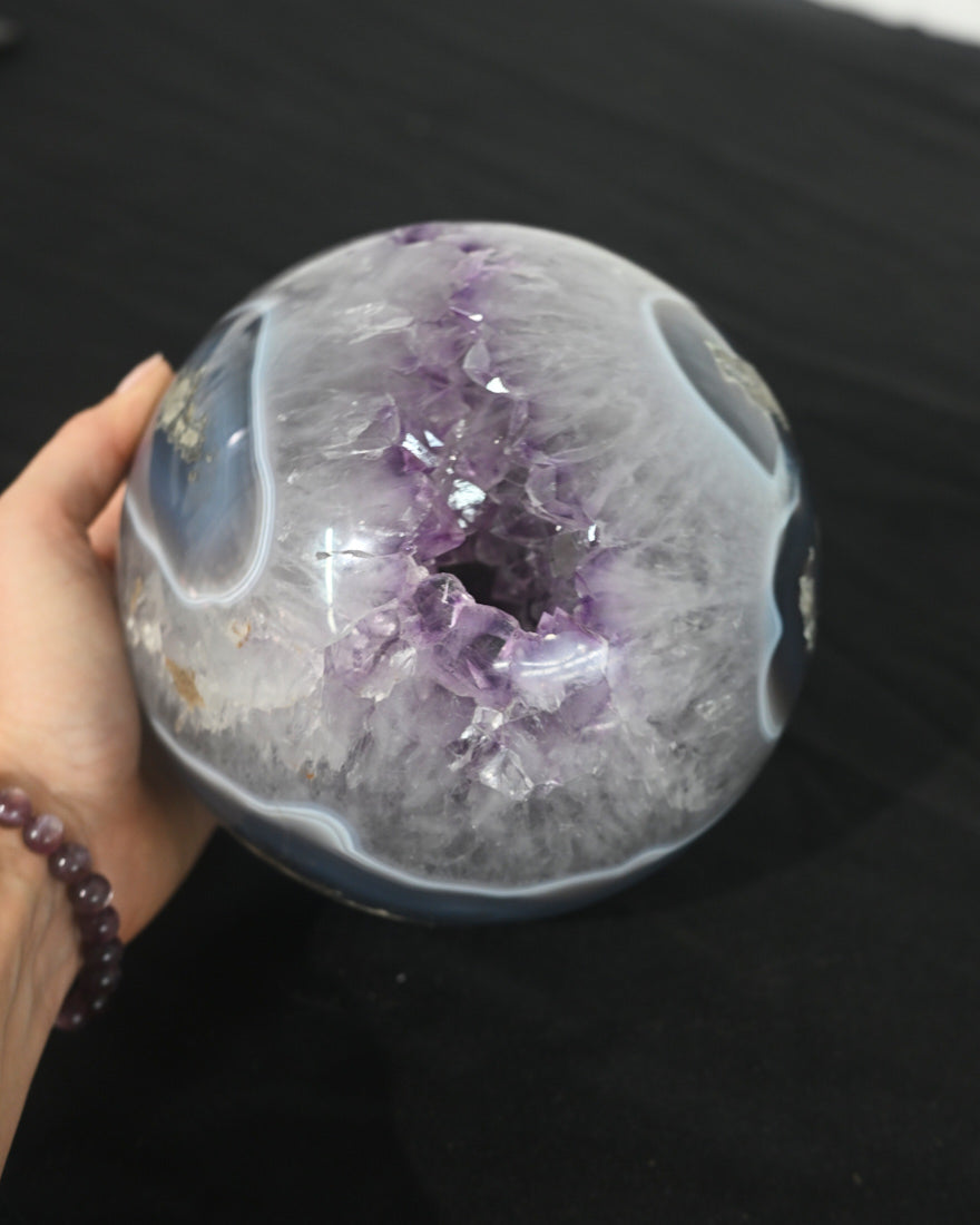 XL Amethyst Druzy Crystal Sphere 11lbs