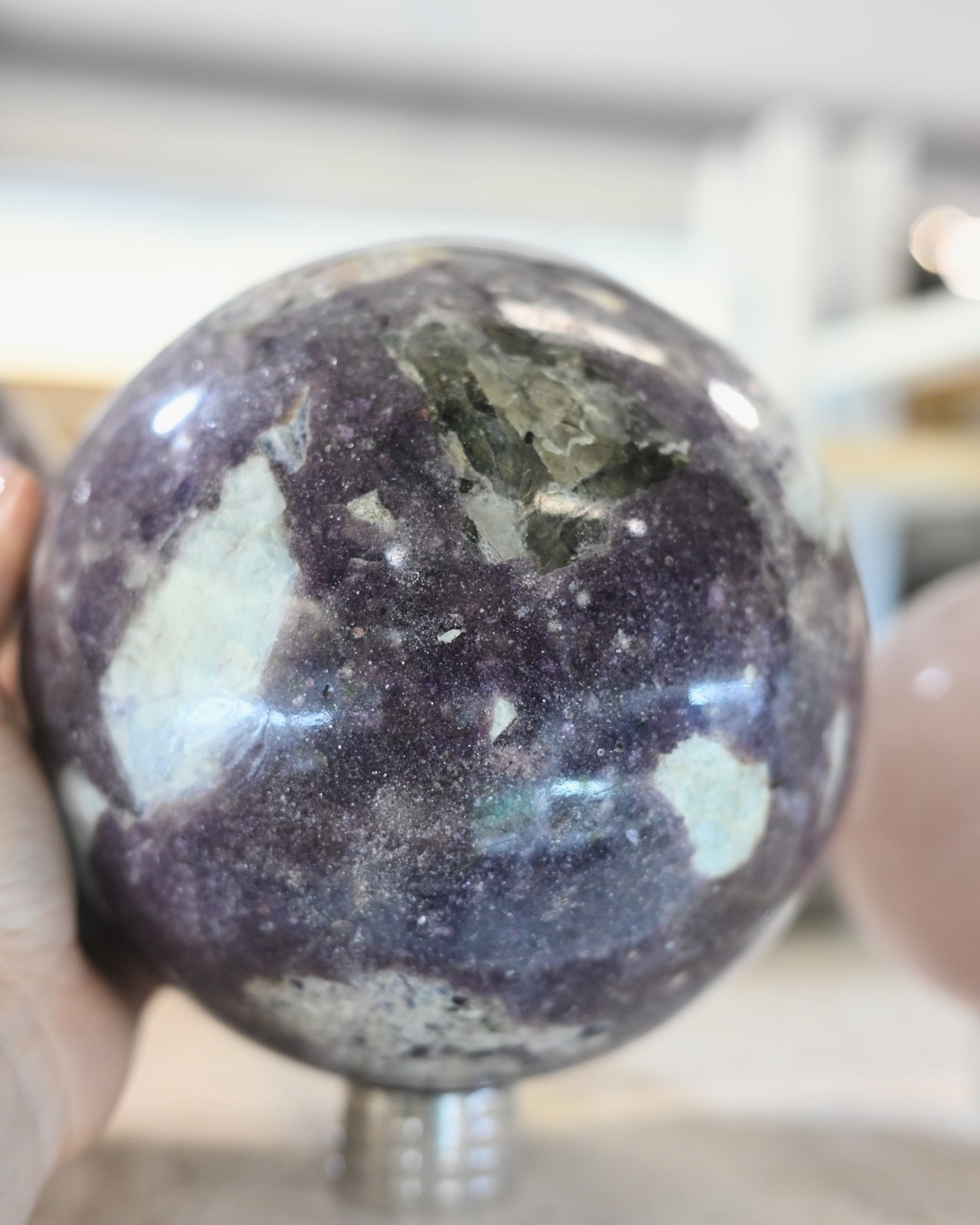 XXL Lepidolite Sphere 16lbs