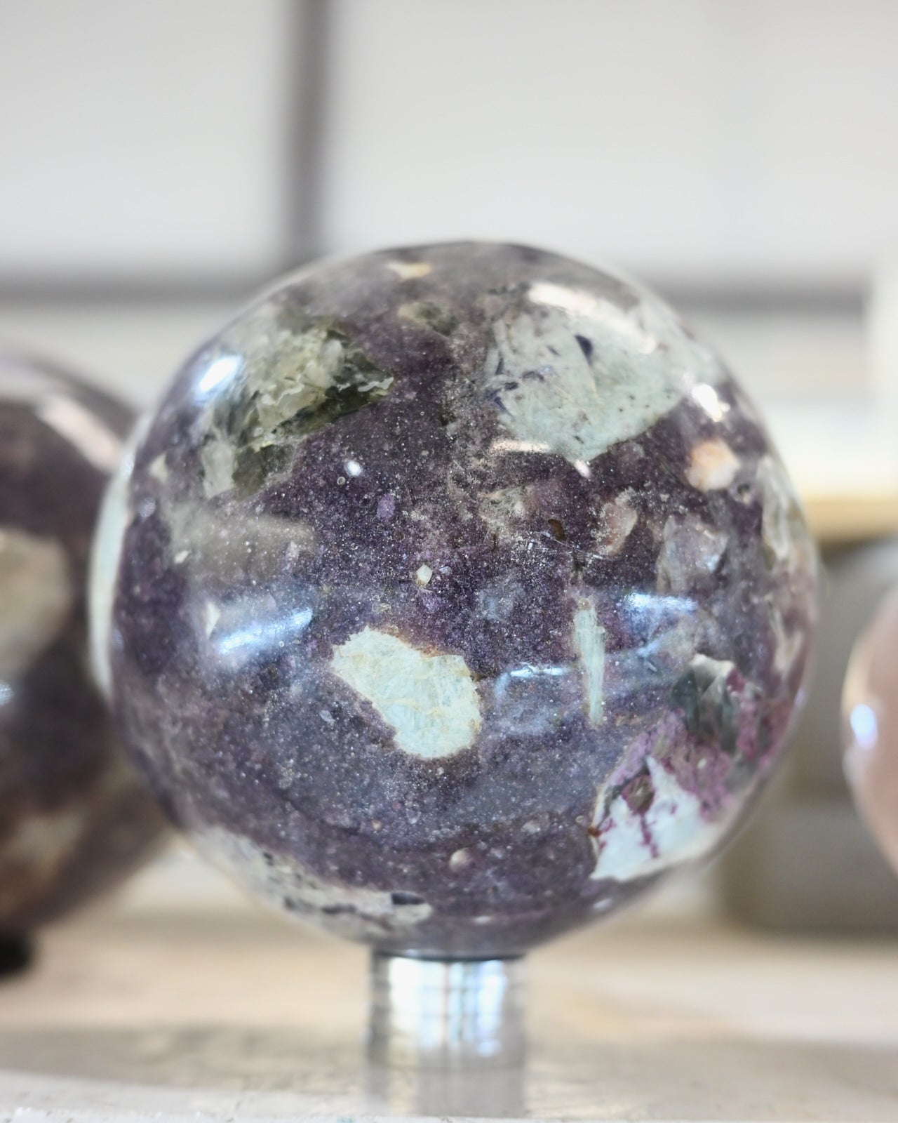 XXL Lepidolite Sphere 16lbs