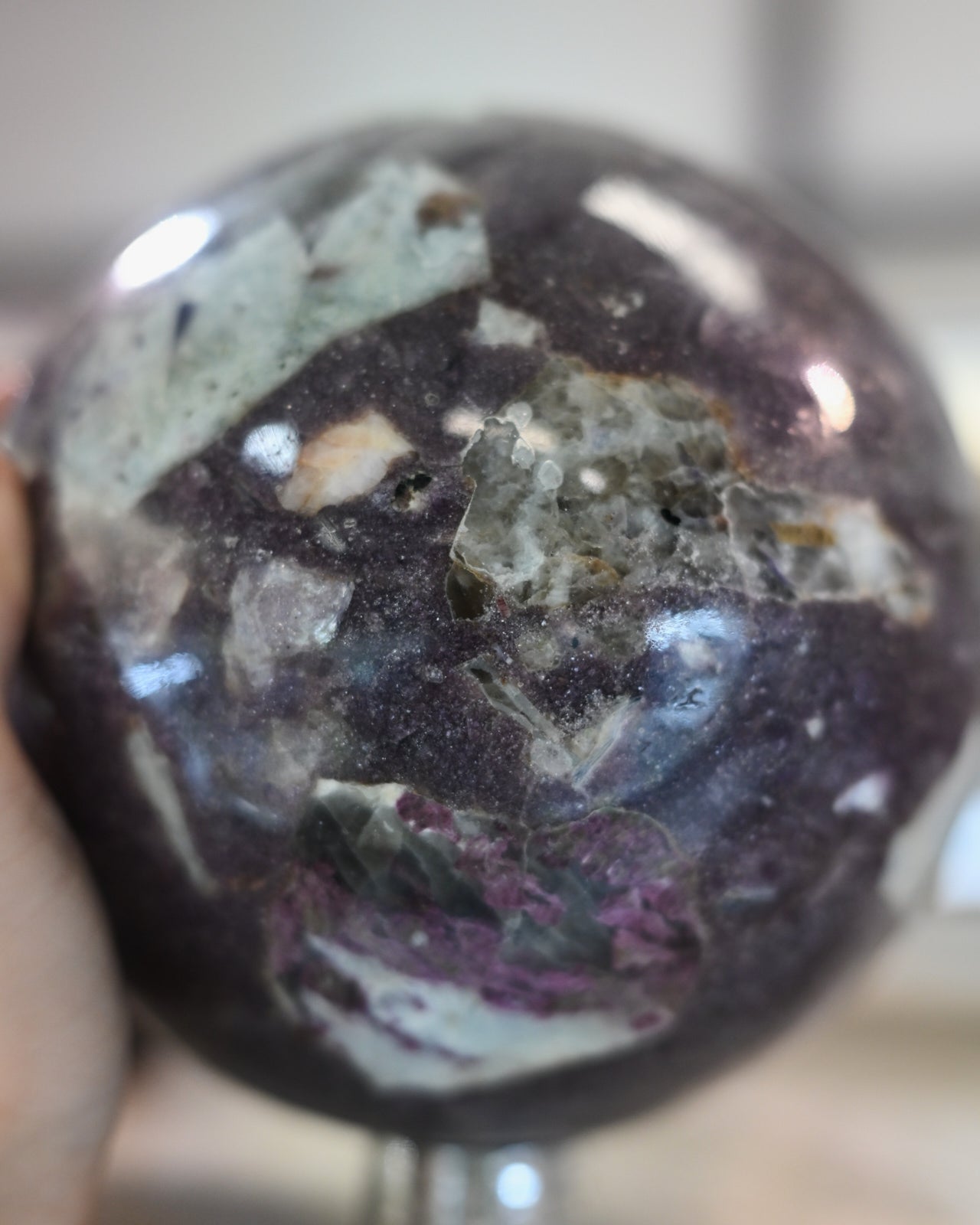 XXL Lepidolite Sphere 16lbs