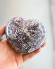 Lepidolite Heart Large