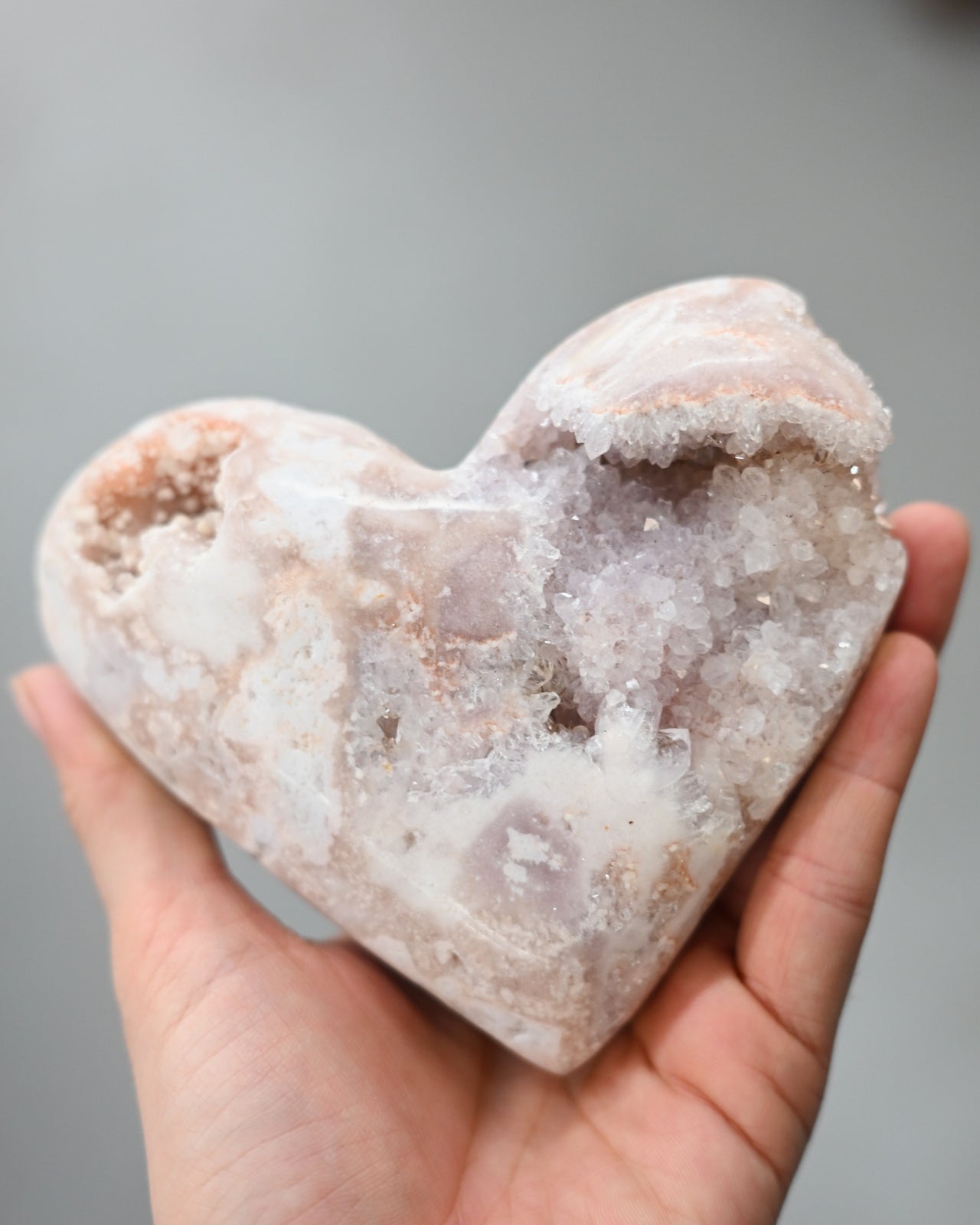 Pink amethyst Heart