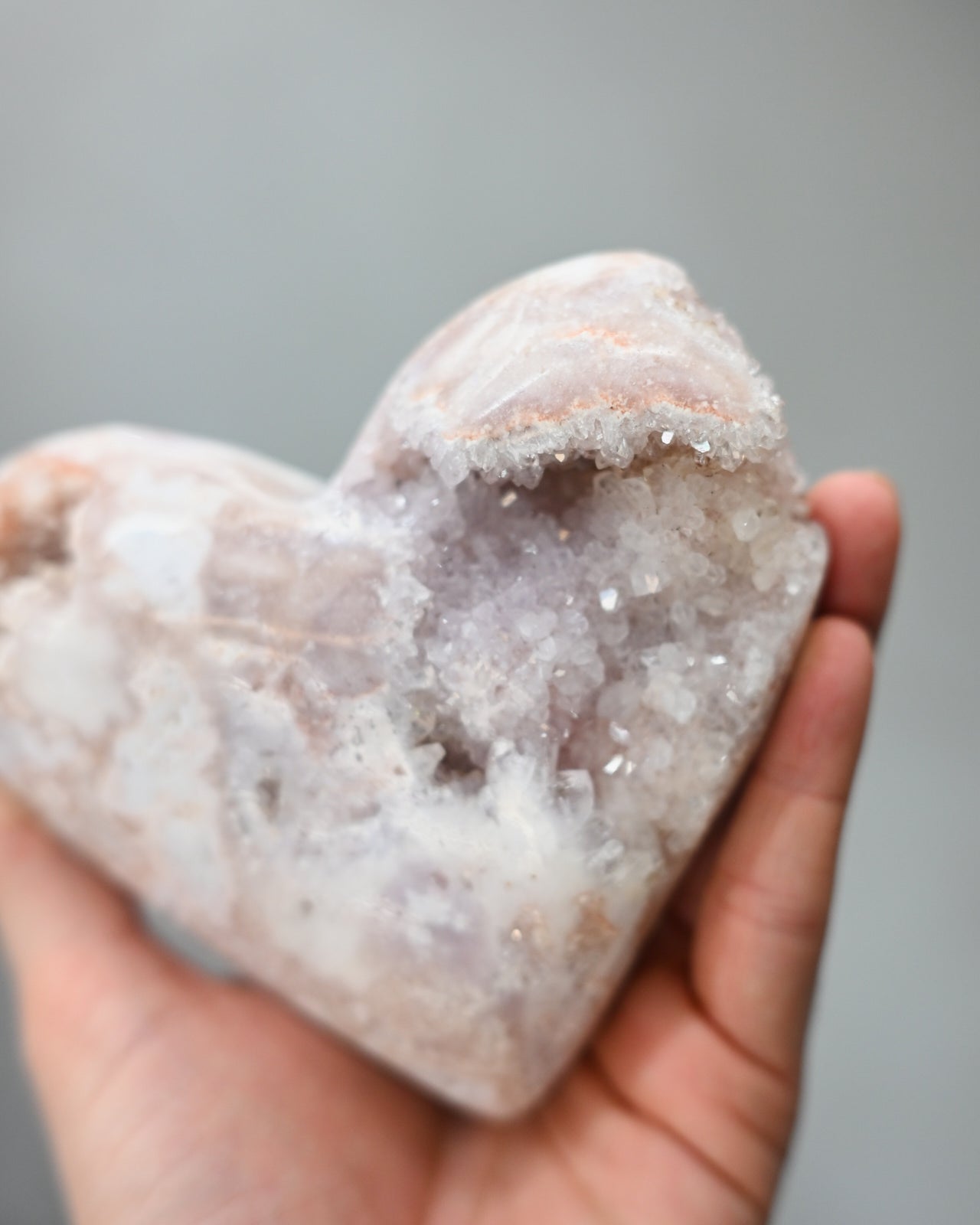 Pink amethyst Heart