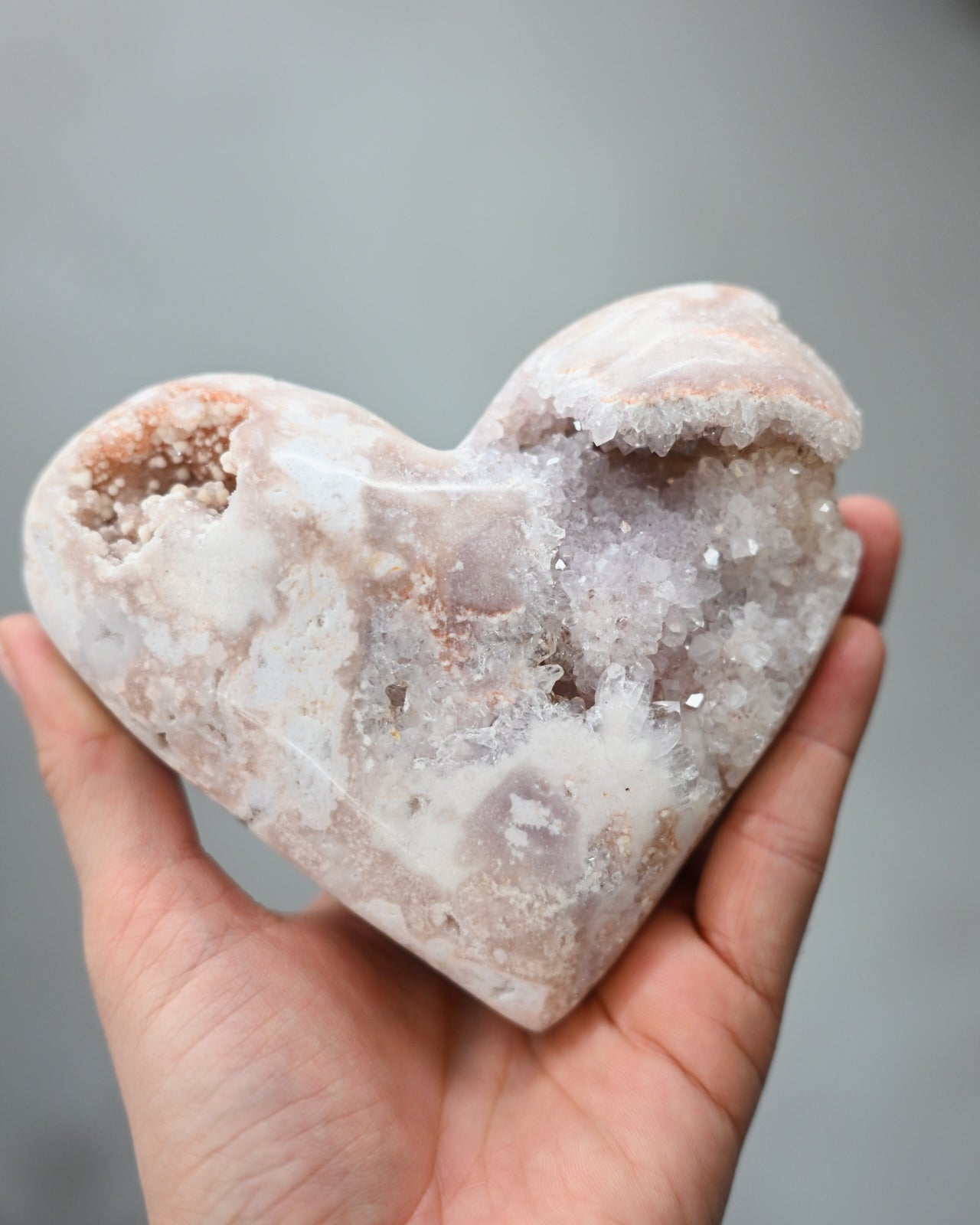 Pink amethyst Heart