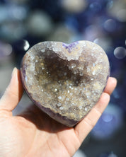 Amethyst Druzy Heart