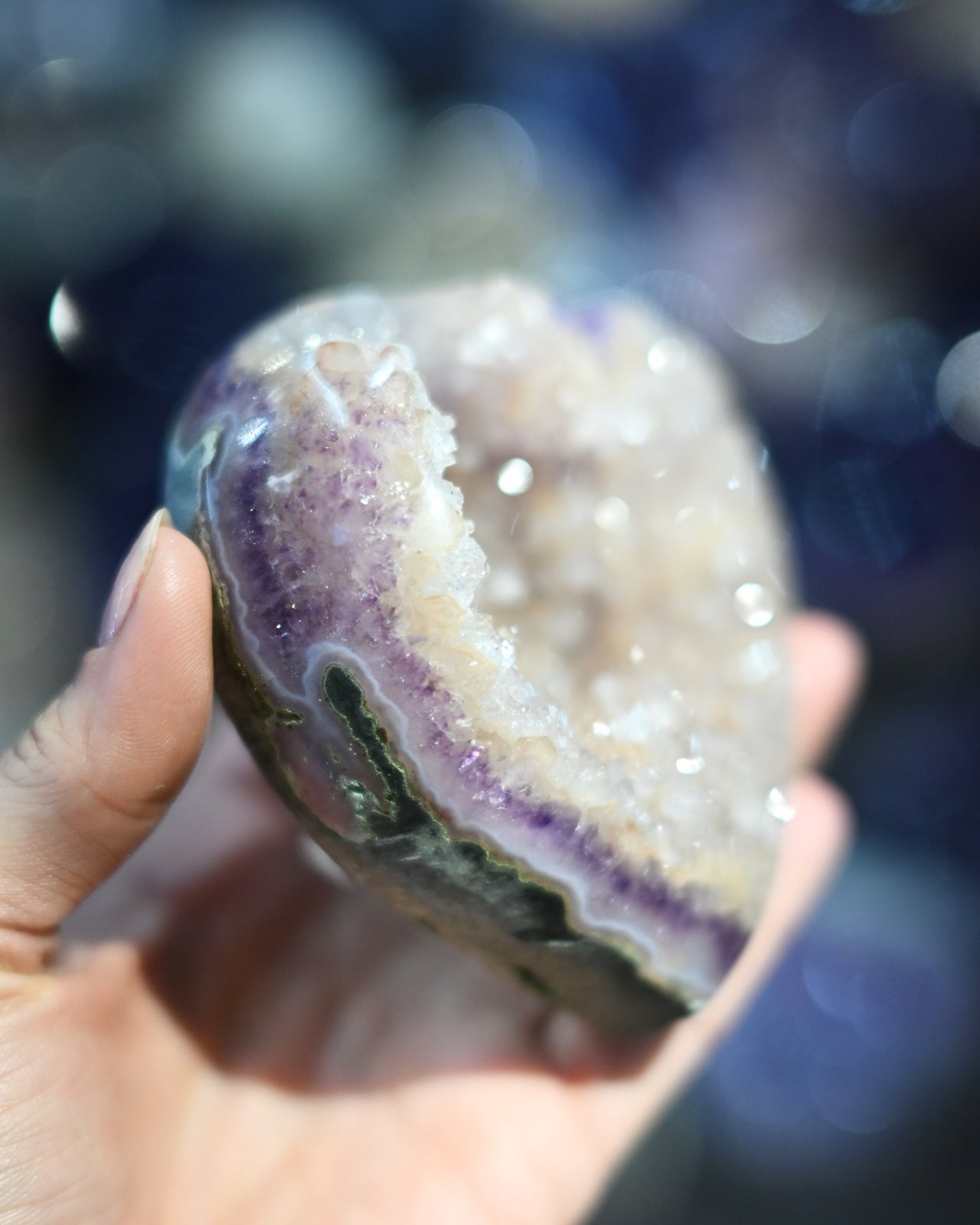 Amethyst Druzy Heart