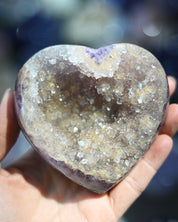 Amethyst Druzy Heart