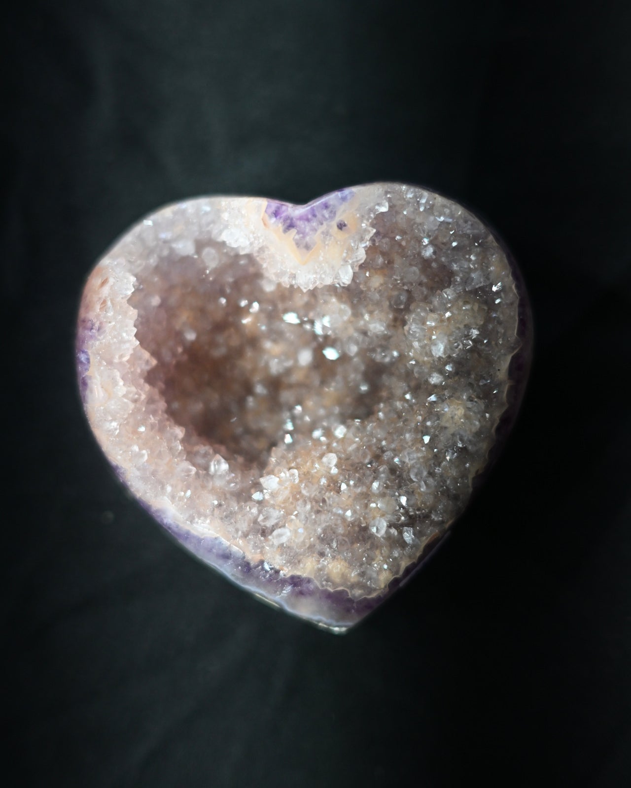 Amethyst Druzy Heart