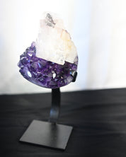 Amethyst w/ Calcite Geode on Stand