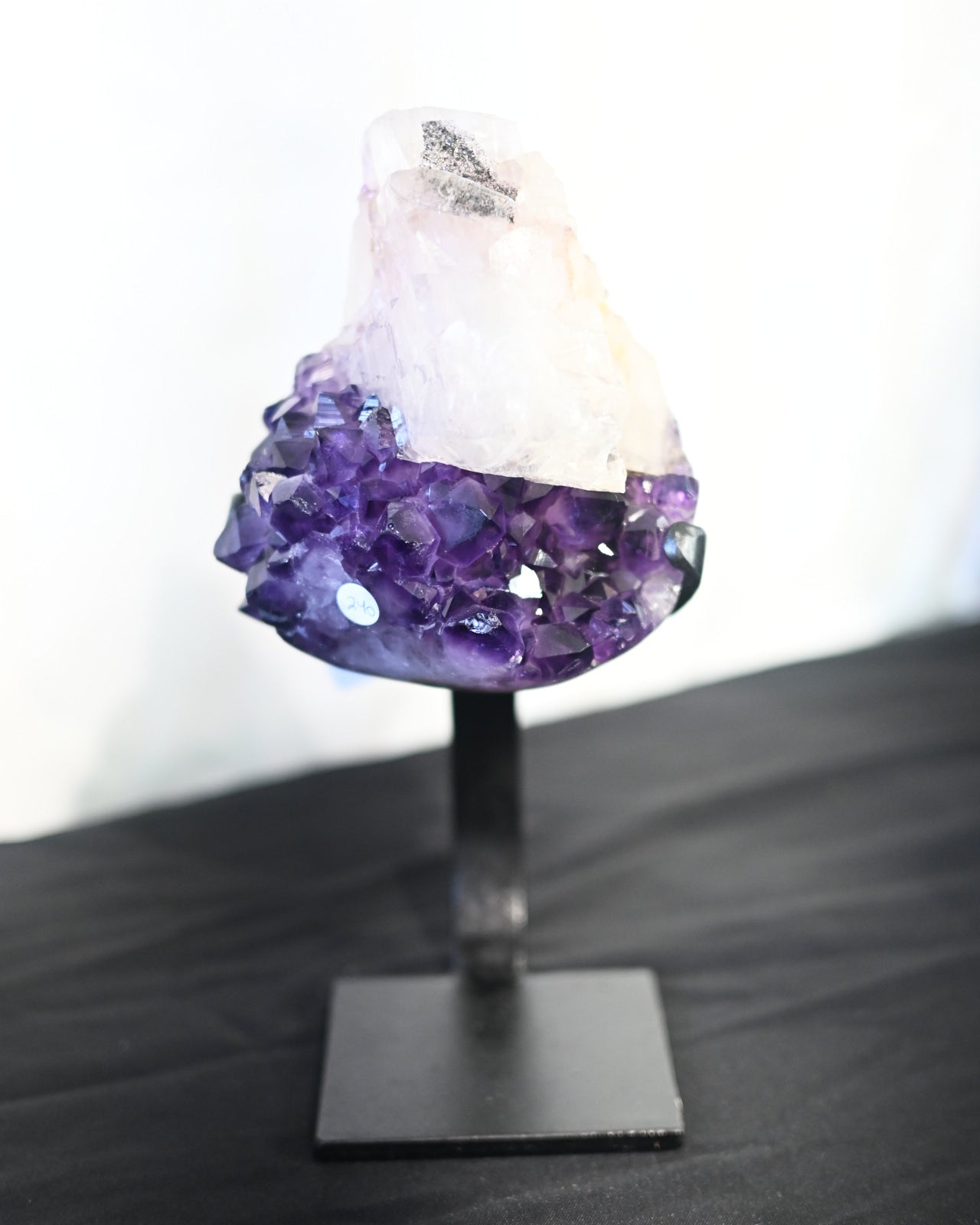 Amethyst w/ Calcite Geode on Stand 8lbs