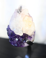 Amethyst w/ Calcite Geode on Stand 8lbs