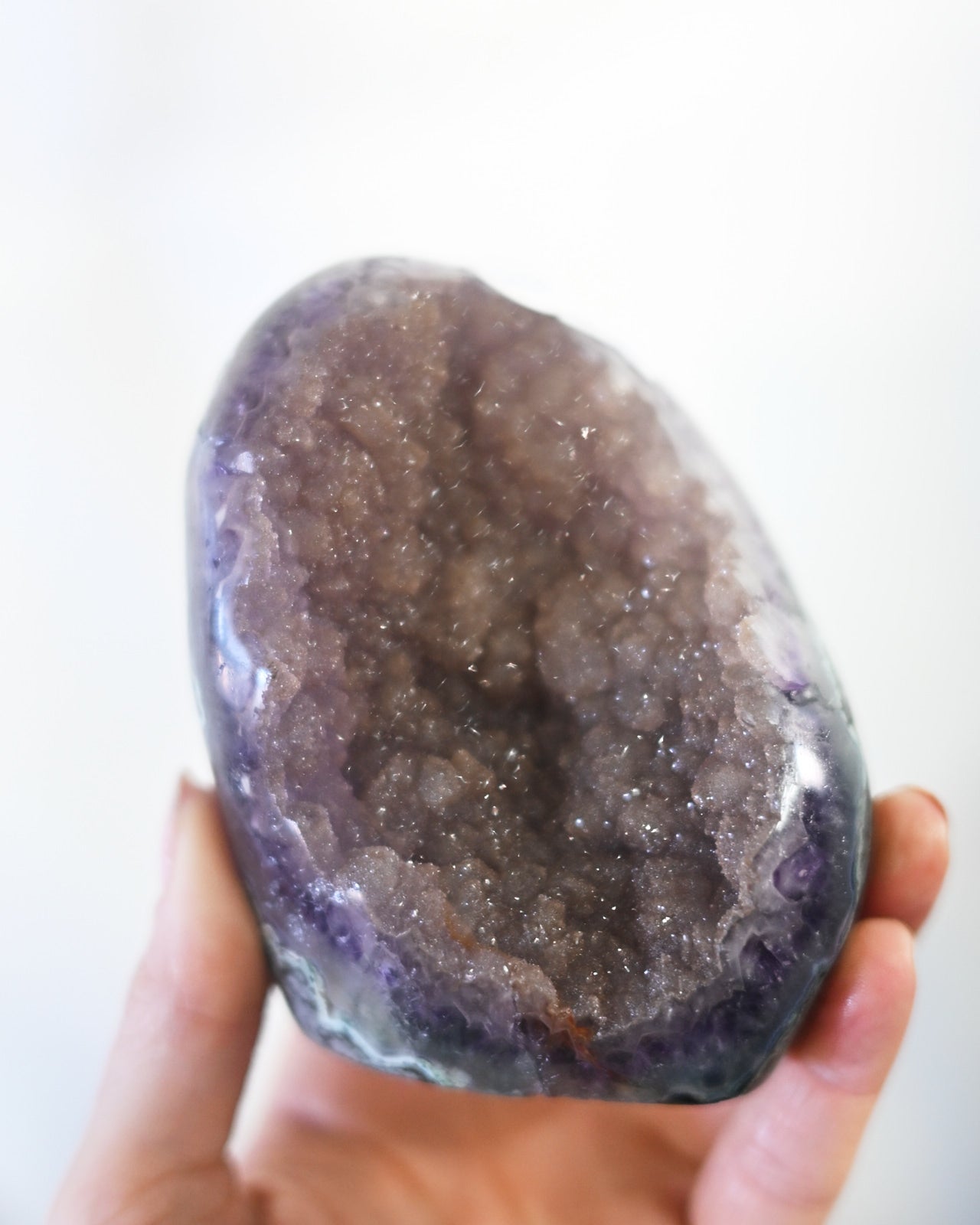 Pink Amethyst Druzy Freeform