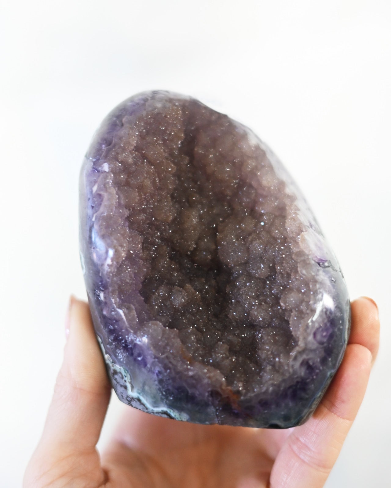 Pink Amethyst Druzy Freeform