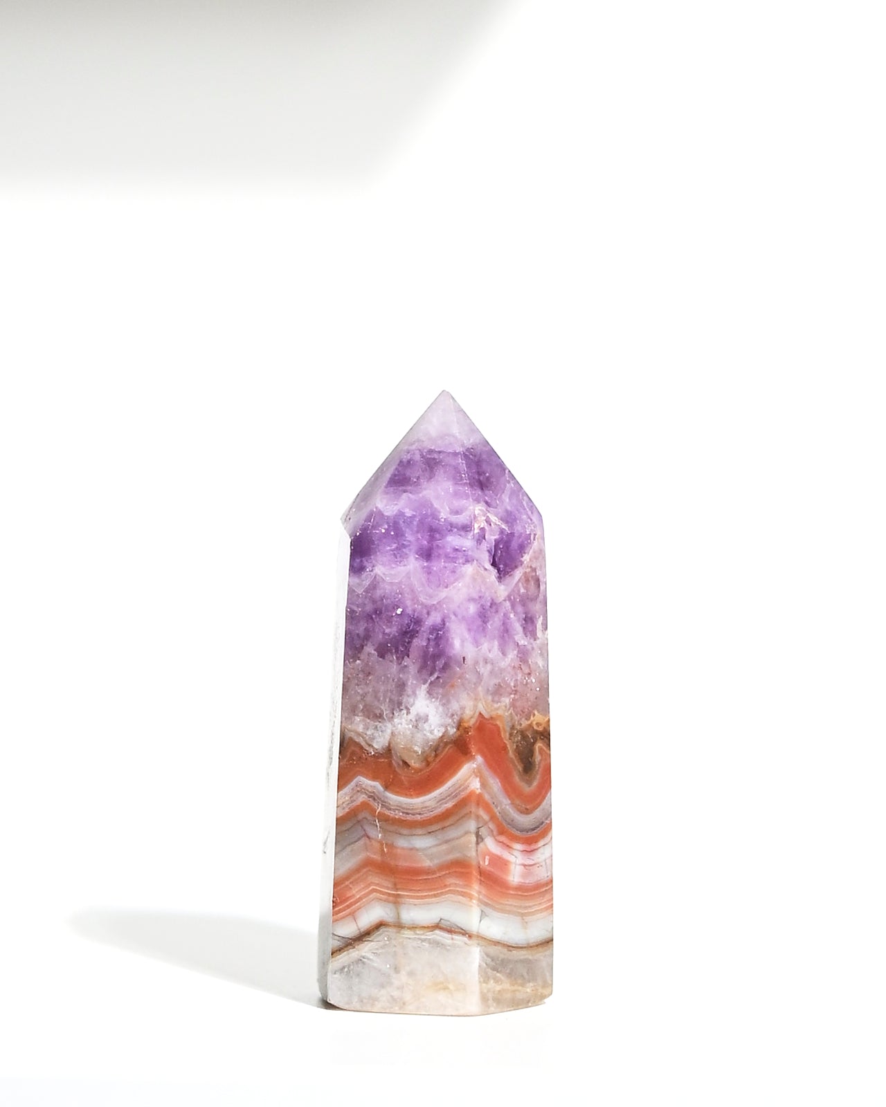 Crazy Lace Agate Amethyst Tower