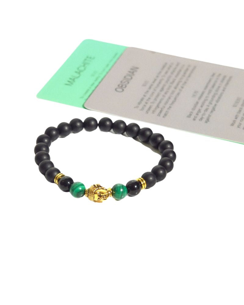 buddha crystal bracelet malachite