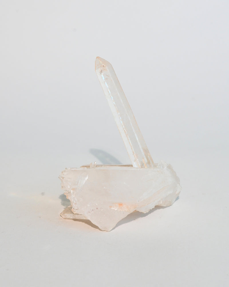 Rare Formation Tangerine Lemurian Quartz Cluster