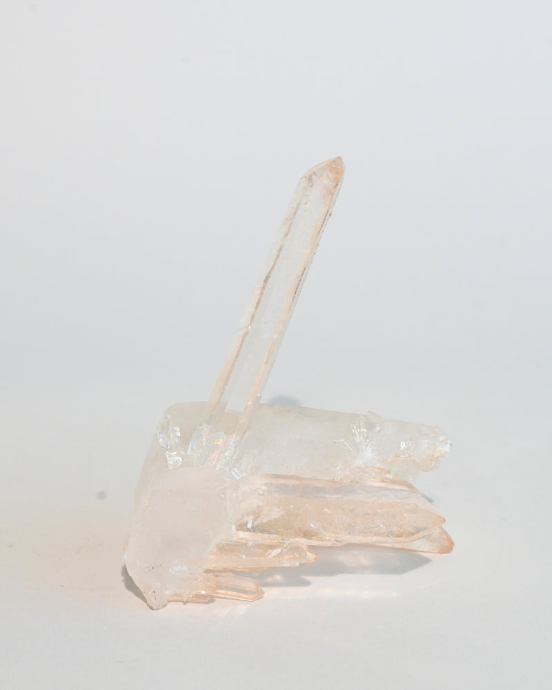 Rare Formation Tangerine Lemurian Quartz Cluster