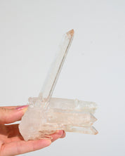 Rare Formation Tangerine Lemurian Quartz Cluster