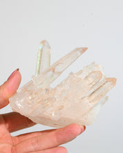 Rare Formation Tangerine Lemurian Quartz Cluster