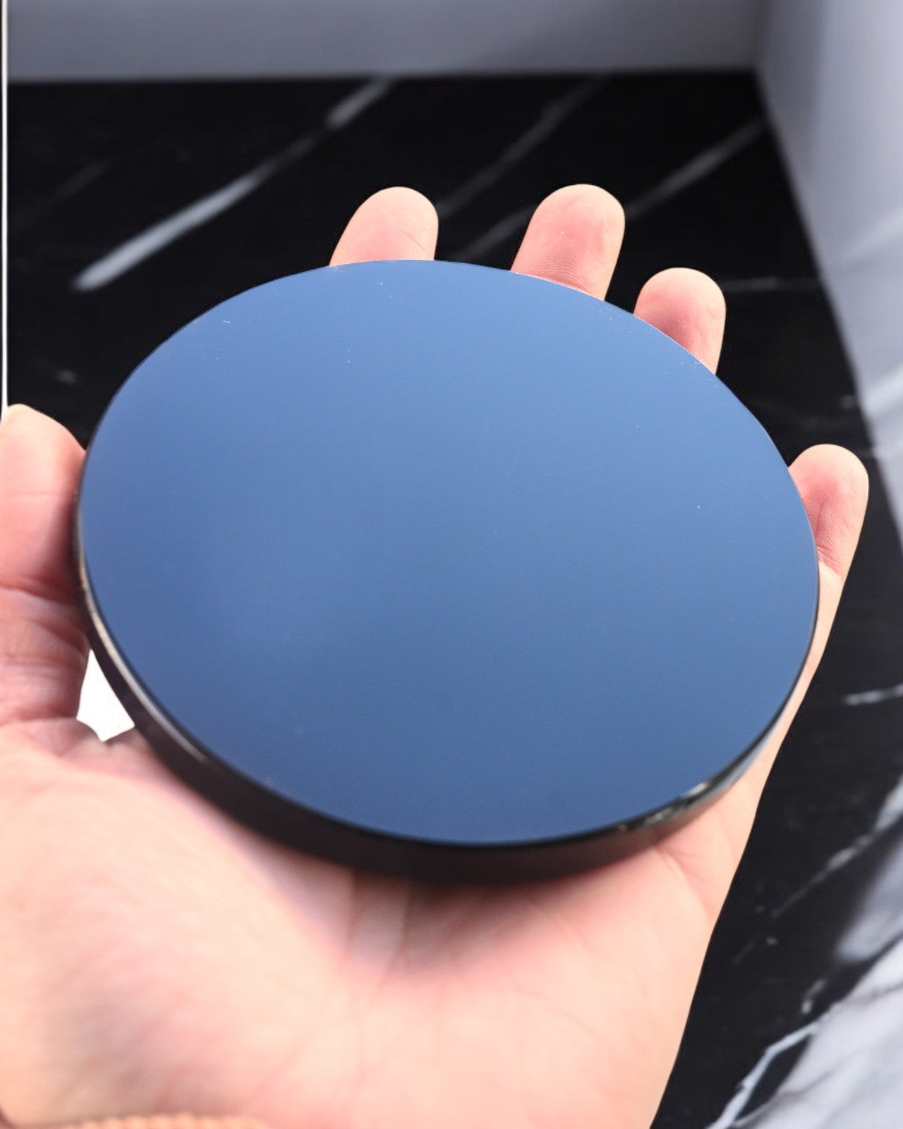 Black Obsidian Round Coaster Set