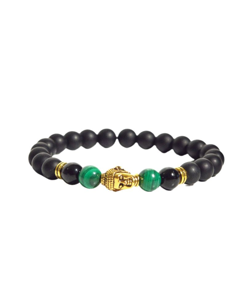 buddha crystal bracelet malachite

