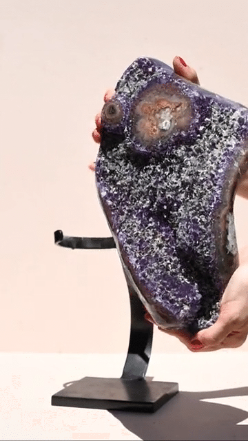 XL Amethyst Geode on Stand 16lbs