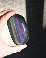 Rainbow Obsidian Double Heart