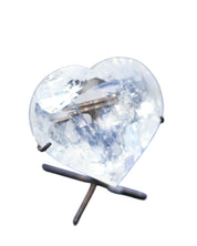 Clear Quartz Heart On Stand