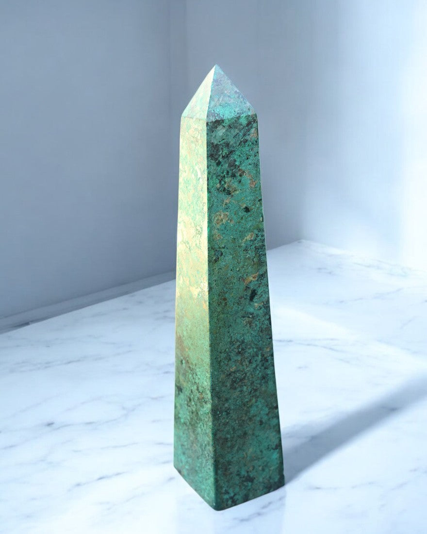 Chrysocolla Obelisk 3.7lbs