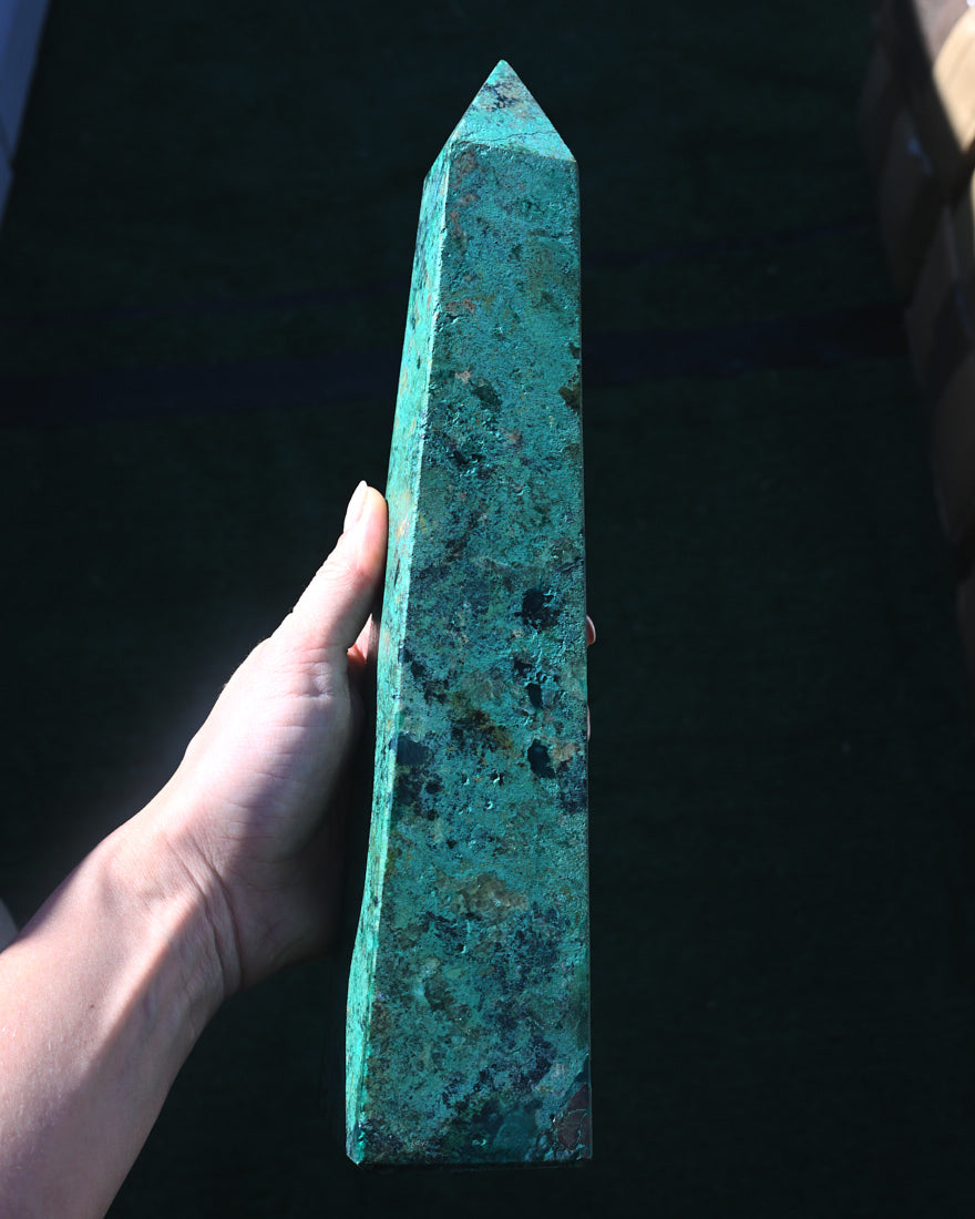 Chrysocolla Obelisk 3.7lbs