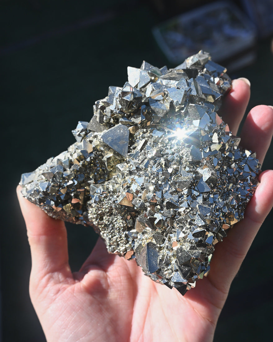 Triangle Pyrite Cluster 1.5lbs