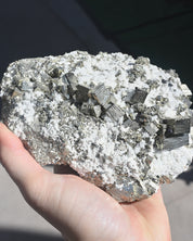 XL Pyrite w Quartz Cluster 6lbs