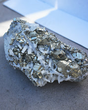 XXL Pyrite w Quartz Cluster 25lbs