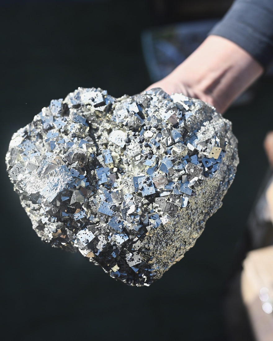 XXL Pyrite Heart Shaped Cluster 9.5lbs