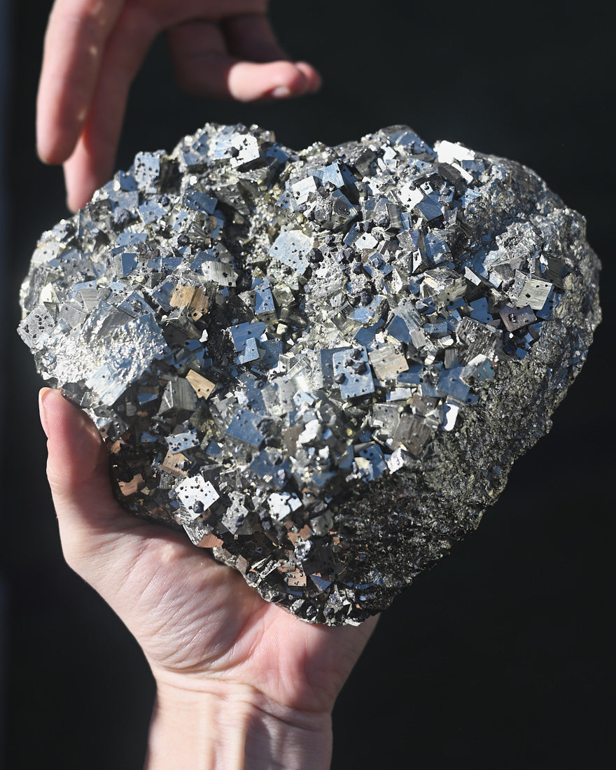 XXL Pyrite Heart Shaped Cluster 9.5lbs