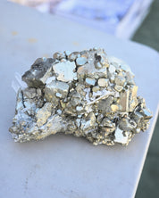 XXL Pyrite w Quartz Cluster 11.6lbs