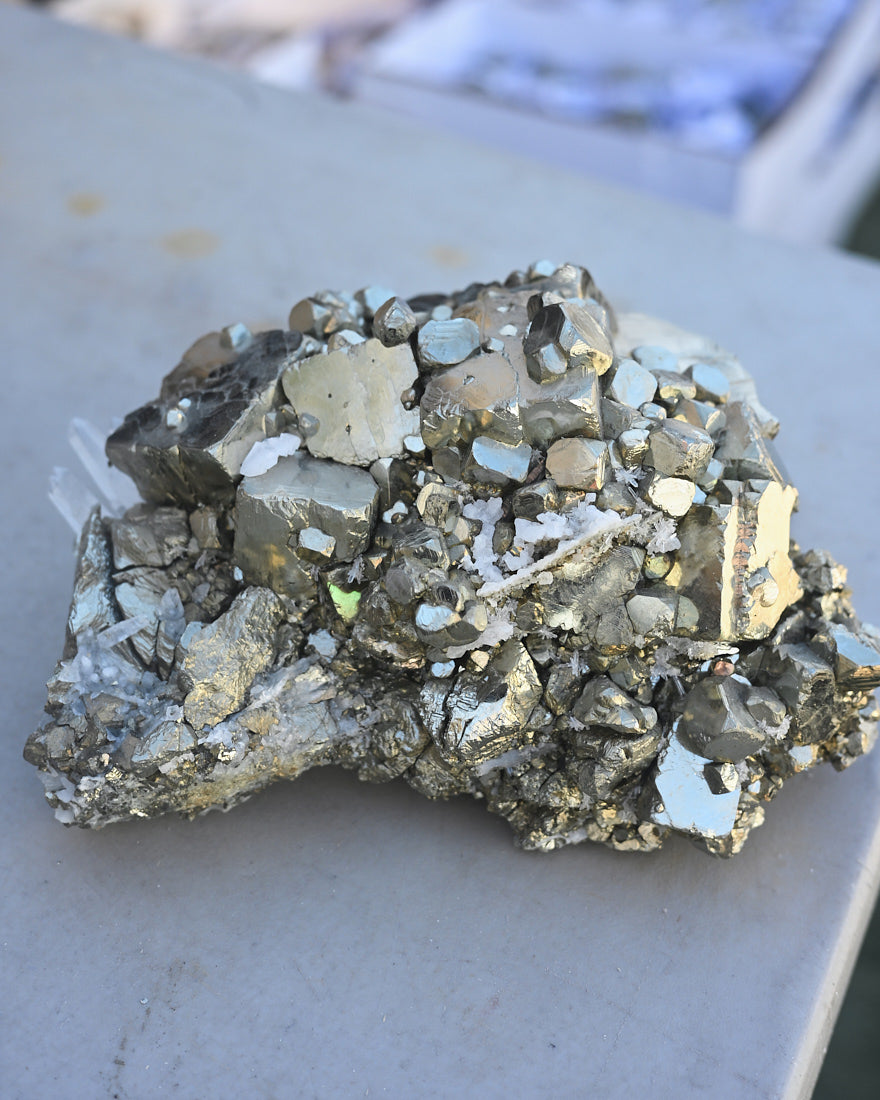 XXL Pyrite w Quartz Cluster 11.6lbs