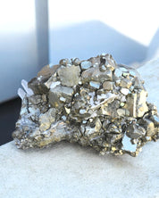 XXL Pyrite w Quartz Cluster 11.6lbs