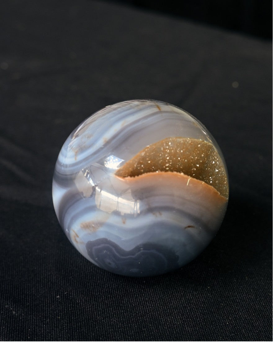 Agate Druzy Crystal Sphere