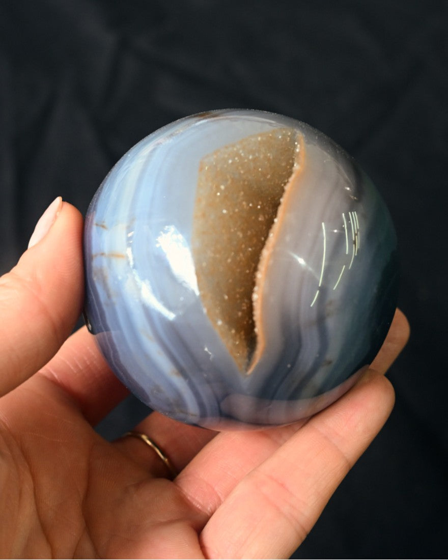 Agate Druzy Crystal Sphere