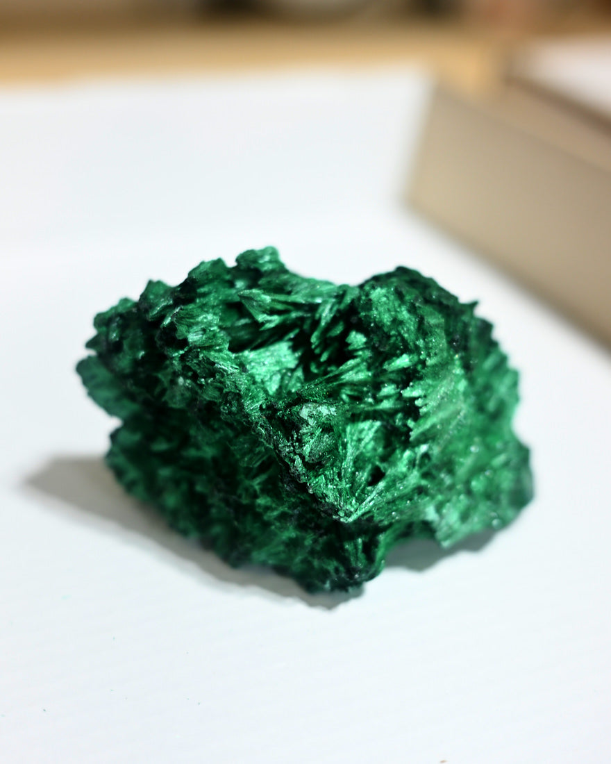 Fibrous Malachite Rough