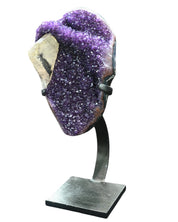 XL Amethyst Geode on Stand w calcite