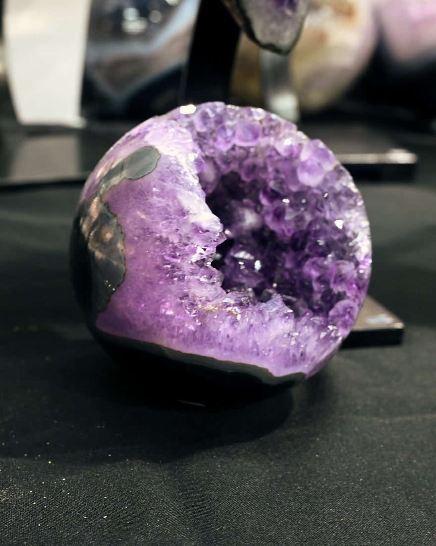 XL Amethyst Druzy Crystal Sphere