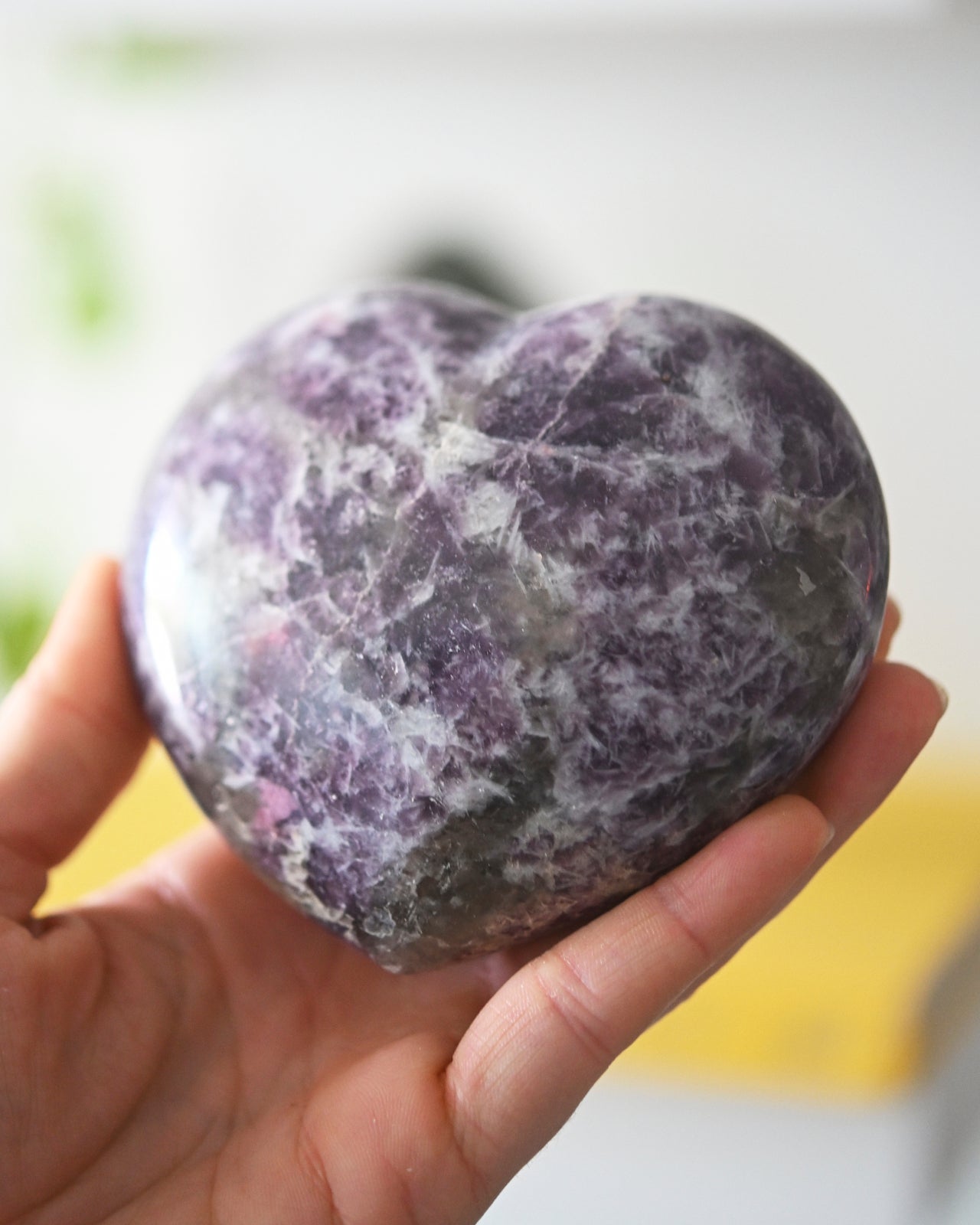 Lepidolite Heart Large